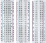 ELEGOO 3pcs MB-102 Breadboard 830 Point Solderless Prototype PCB Board Kit for Arduino Proto Shield Distribution Connecting Blocks