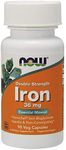 NOW Supplements, Iron 36 mg, 90 Veg Capsules