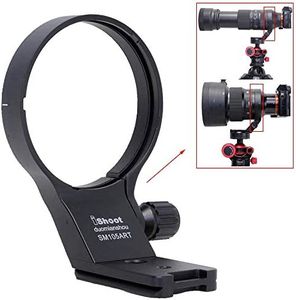 iShoot Lens Collar Tripod Mount Ring Support Holder BracketCompatible with Sigma 105mm f/1.4 DG HSM Art (EF/FX/FE/L Mount) & Sigma 100-400mm f/5-6.3 DG DN OS (E/L Mount) Lens, Bottom is Arca Fit Plate