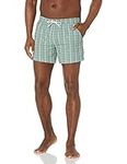 BOSS Men's Standard Plaid Swim Trunk with Small Logo, Earthy Green/Bright Alabaster Plaid, X-Large