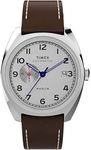 Timex Men's Marlin Sub-Dial Automatic 39mm Watch, Brown/Silver-Tone, One Size, 39 mm Marlin Sub-Dial Automatic
