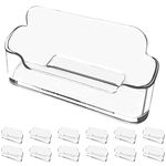 vrupin Business Card Holder for Desk - 8 Pack Acrylic Business Card Holder , Fits 30-50 Business Cards Display Business Card Stand Desktop Business Card Holders for Exhibition