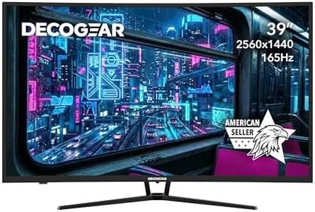Deco Gear 39" Curved Widescreen Gaming Monitor | 2560x1440 | 1ms MPRT | 165 Hz | 16:9 | HDR400 | 4000:1 | 1 x HDMI | 1 x DisplayPort - Limited Black Edition