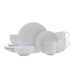 Everyday White Coupe 16 Piece Dinnerware Set, Set of 4