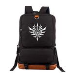 WANHONGYUE Monster Hunter MH Animation Luminous Laptop Backpack High School Book Bag College Students Rucksack Black /1