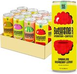 Betweener Sparkling Energy, Sparkling Water w/Real Juice & 100mg Caffeine, Light & Refreshing, L-Theanine for Focus, Vitamins B+C - Low Sugar - 45 Cals - Variety Pack (12 Pack)