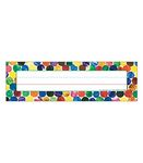 Carson Dellosa World of Eric Carle Nameplates—Colorful Labels with Writing Line for Student Name Tags, Cubbies, Desks, and Locker Labels, Homeschool or Classroom Supplies Organizer (36 pc)