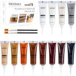 SEISSO Wooden Filler, Wood Furniture Stain Repair Kit, Resin Repair Filler Covers Wooden Stain, Scratch, Scorch, Touch up, Easy to Restore Any Wood, 12 Colors 20 Grams Each, Great Mom Gifts