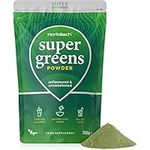 Super Greens Powder | 250g | 50 Servings | Superfood Supplement Blend with Broccoli, Spinach, Spirulina, Barley Grass, Wheatgrass, and Kale | Vegan and Unflavoured | by Horbaach