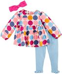 Mud Pie Baby Girls Casual, Polka Dot, 4 Years