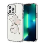 FEIZHIRUNAI Compatible with iPhone 15 Pro Max Case, Cute Funny Elephant Design Shockproof Soft TPU Slim Case for Women Men