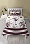 Harry Potter Duvet Cover with Matching Pillow Case, Microfibre, White, 2 pieces, Single