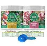 Gaia Green Organic Fertilizers Power Bloom 2-8-4 and Gaia Green All Purpose Fertilizer 4-4-4 500gr with City Garden Conversion Chart,Measuring Spoon