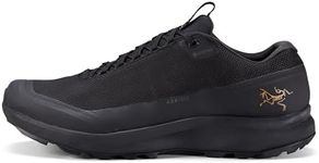 Arc'teryx Men's Aerios GTX Shoe - Mens Hiking Shoes - Lightweight Hiking & Trekking Shoe, Gore-TEX Waterproof, Breathable, Support for Outdoor Exploration | Black/Black, 12