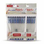 UNOMAX Geltron Pearl 20 (20 Blue) | Professional Ergonomic Design for Daily Use, Exam-Friendly | Fast-Flowing Ink, Writing Precision, Budget-Friendly,