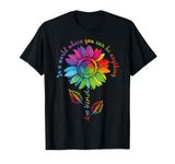 LGBTQ Rainbow Sunflower Be Kind Gay Love Pride Flower T-Shirt