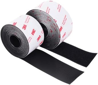 Hook and Loop Tape 2in x 10ft, Heavy Duty Adhesion Strip, Slef Adhesive Interlocking Tape, Back Adhesive Mounting Strips, Reclosable Sticky Back Interlocking Nylon Picture Hanging Strips