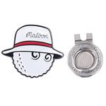 RiToEasysports Golf Ball Marker Hat Clips, Removable Magnetic Anti Rust Marker Hat Clip for Women Men Adults (White)