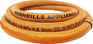 Hornbills 1.5 Meter (4.92 Feet) LPG Rubber Hose Pipe with Reinforced Steel Wire, ISI Certified (Orange)