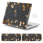 iCasso Compatible with MacBook Air 13 Inch Case 2022,2021-2018 Release A2337 M1/ A1932/A2179 with Retina Display Touch ID, Glitter Hard Shell Case with Keyboard Cover for MacBook Air 13-Glitter bee