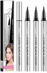 INDIGO WHALES Long Lasting Eyeliner Lightweight, 24 Hour Waterproof Liquid Eyeliner, 24 Hour Smooth Application, Ultra Creamy Silky Texture (3PCS)