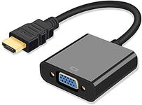 HDMI to VGA, 1080P Compatible HDMI to VGA Adapter for Computer, Laptop, PC, Monitor, HDTV, Digital to Analog Converter Cable for Xbox 360, PS3, TV Box to Projector Displayer. Male to Female Adapter.