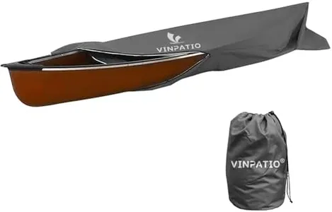 600D Kayak Cover 18 FT, Upgraded Solution-Dyed Oxford Full Coverage Waterproof Canoe Storage Bag with Zipper, Heavy-Duty UV Protection & Dust Resistant for Fishing Boats & Paddle Boards