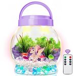 SLDALES DIY Unicorn Night Light, Terrarium Kit with Plant Garden Unicorn Toys for 3 4 5 6 7 8+ Years Old Kids, Unicorn Gifts for Girls