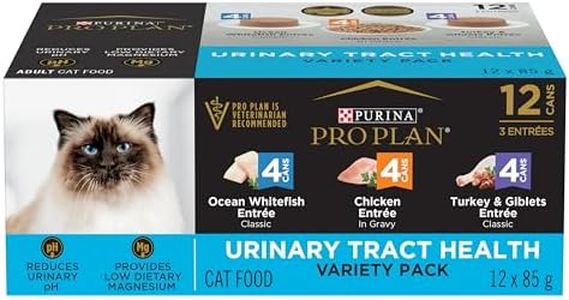 Purina Pro Plan Urinary Tract Health Wet Cat Food, Variety Pack 3 Flavours - 85 g Can (12 Pack)