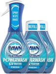 Dawn Platinum Powerwash Dish Spray & Dish Soap Refill Set, Fresh Scent 1 spray + 2 refills, Packaged The Perfect Dish Cleaner.