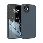 kwmobile Case Compatible with Apple iPhone 12 / iPhone 12 Pro Case - Soft Slim Protective TPU Silicone Cover - Dark Slate