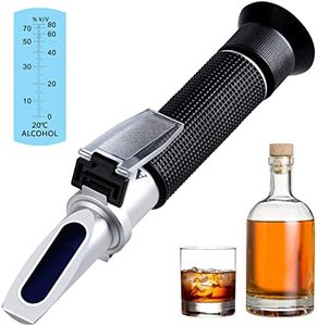 XRCLIF High Precision Alcohol Refractometer 0-80% v/v, Hand-held Alcohol Content Measurement Tool, Portable Refractometer Alcohol Meter for Bourbon Vodka Gin Tequila Mezcal Whisky Scotch etc