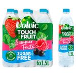 Sugar Free Volvic Touch of Fruit Flavoured Water 1.5L (6x1.5L, Summer Fruits)