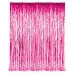 3' x 8' (36" x 96") Pink Tinsel Foil Fringe Door Window Curtain Party Decoration