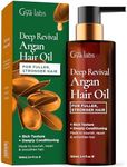 Gya Labs Deep Revival Argan Hair Oil for Hair Growth - Rose & Sandalwood Flavor Aroma Premium Argan Oil for Hair Damage & Frizz Control - Scalp Health, Strengthens & Protection from Damage (100ml)