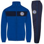 Chelsea FC Official Football Gift Boys Tracksuit Set Royal 6-7 Years SB