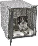 New World Dog Crate Cover Featuring Teflon Fabric Protector, Dog Crate Cover Fits New World & Midwest 36-Inch Dog Crates, Light Gray Designer Pattern