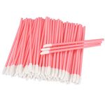 100 Pcs Make Up Lipstick Brushes, Lip Gloss Brushes, Lipstick Applicator Brushes, Makeup Lip Applicators Wands, Lip Gloss Concealer Brushes for Lip Makeup - Pink