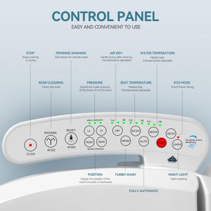 ARTETHYS Smart Bidet Toilet Seat – Elongated Heated Washlet
