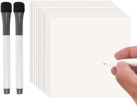 Board Geeks Reusable Sticky Notes 12 Pcs with 2 Markers - Dry Erase Sticker Labels - White Board Post It Notes - Reusable Sticker Paper and Notepad - Dry Erase Sticky Notes Erasable