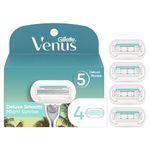 Gillette Venus Miami Sunrise Deluxe Smooth Sensitive, Women's Razor Refills, 4 ct