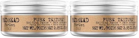 Bed Head For Men by TIGI Pure Texture Hair Paste Multipack – 2-Pack Professional Firm Hold Hair Styling for Short to Medium Hair, Adds Texture, Definition, Control & Matte Finish for Everyday Style