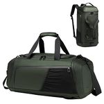 Gym Sports Bag for Men,40L Waterproof Gym Duffle Bag with Shoes Compartment and Wet Pocket,Travel Duffel Bag with Shoulder Strap and Backpack Function (Green)