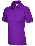 Ladies Premium Pique Polo Shirt (UK 12, Purple)