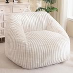 BYBYME Giant Bean Bag Chair for Adults and Kids, Large Comfy Cozy Beanbag, Floor Sofa for Teens, Living Room, Gaming, Reading