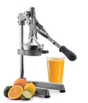 Manual Fruit Juicer - Commercial Grade Home Citrus Lever Squeezer for Oranges, Lemons, Limes, Grapefruits and More Stainless Steel Cast Iron Large by Vollum