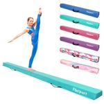 FBSPORT 8ft Balance Beam: Folding Floor Gymnastics Equipment PU Leather for Kids Adults,Non Slip Rubber Base, Gymnastics Beam for Training, Practice, Professional Home Training