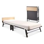 JAY-BE QM80 Quick Folding Bed with Memory Mattress, Single