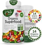 Organic Superfood Greens Fruits and