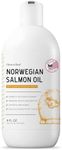 Norwegian Salmon Oil for Dogs - 8 oz of Fish Oil for Dogs Skin and Coat - Contains Omega 3 Fatty Acids - Made in The USA